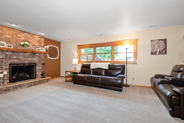 8648 Carriage Ln, Tinley Park, IL 60487 - living room featuring a fireplace and carpet floors