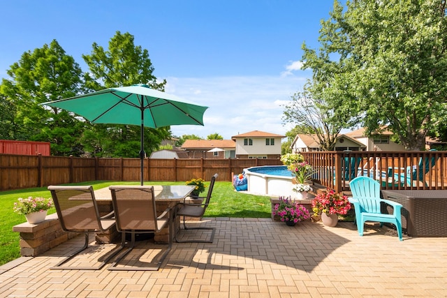 8648 Carriage Ln, Tinley Park, IL 60487 - fenced backyard with outdoor dining space and a patio area