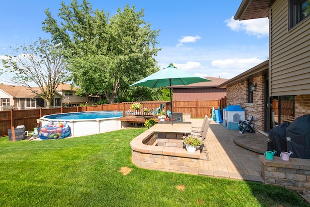 8648 Carriage Ln, Tinley Park, IL 60487 - fenced backyard featuring a fire pit