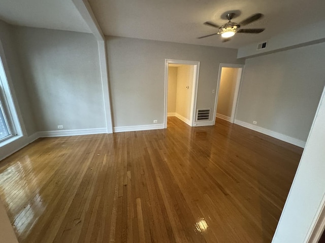 6257 N Sheridan Rd Unit 39, Chicago, IL 60660 - empty room with ceiling fan and hardwood / wood-style floors