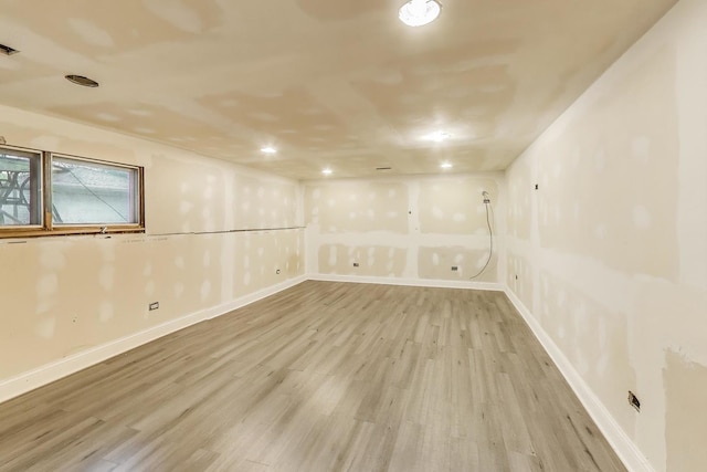 126 Oak Ave, Wood Dale, IL 60191 - empty room featuring light wood finished floors and recessed lighting