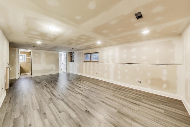 126 Oak Ave, Wood Dale, IL 60191 - spare room featuring wood finished floors and recessed lighting
