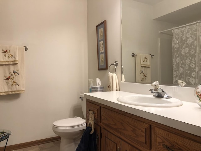 181 Saenz Ln Unit 181, Joliet, IL 60436 - bathroom with vanity, tile patterned floors, and curtained shower