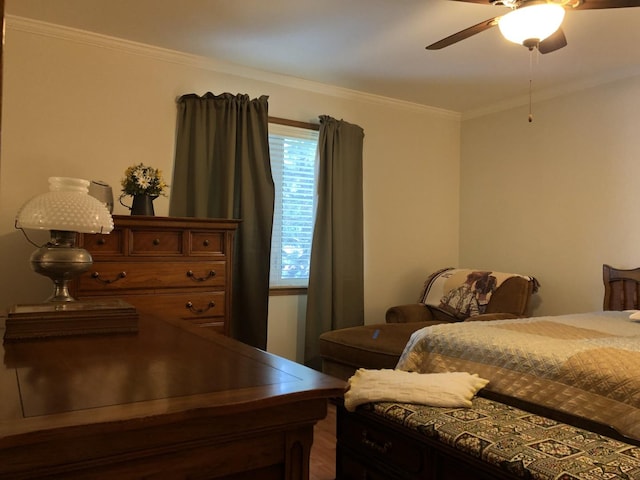 181 Saenz Ln Unit 181, Joliet, IL 60436 - bedroom featuring ornamental molding and ceiling fan