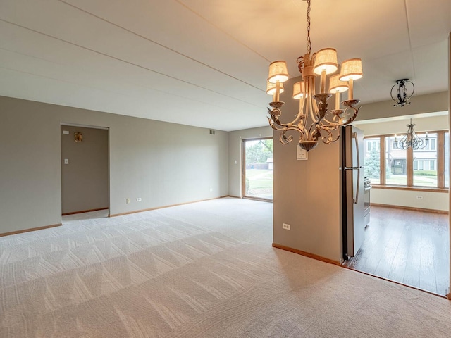 4948 Circle Ct Unit 704, Crestwood, IL 60418 - unfurnished room featuring a chandelier and light carpet