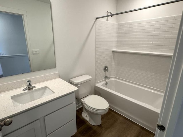 1120 58th Rd Unit 0012, Union Grove, WI 53182 - full bathroom featuring wood finished floors, vanity, and shower / tub combination