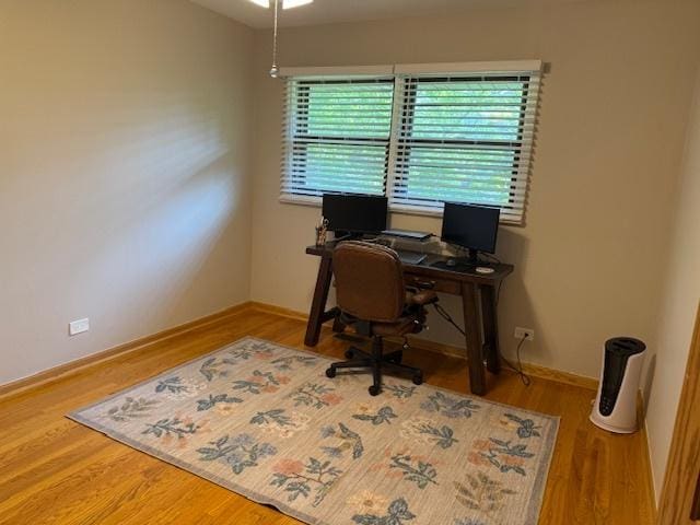 26587 N Cherrywood Ln, Wauconda, IL 60084 - home office with wood finished floors and baseboards