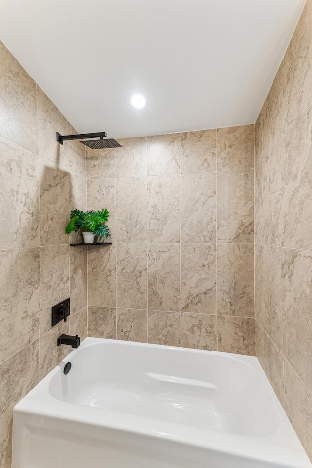 8031 S Harvard Ave, Chicago, IL 60620 - bathroom featuring bathtub / shower combination and recessed lighting