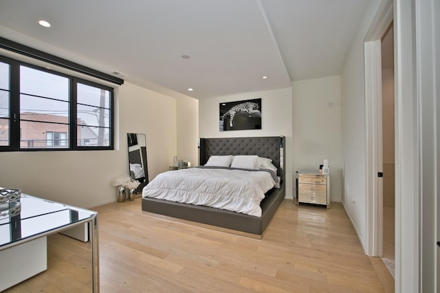 522 N Western Ave Unit 201, Chicago, IL 60612 - bedroom featuring light wood-style floors and recessed lighting