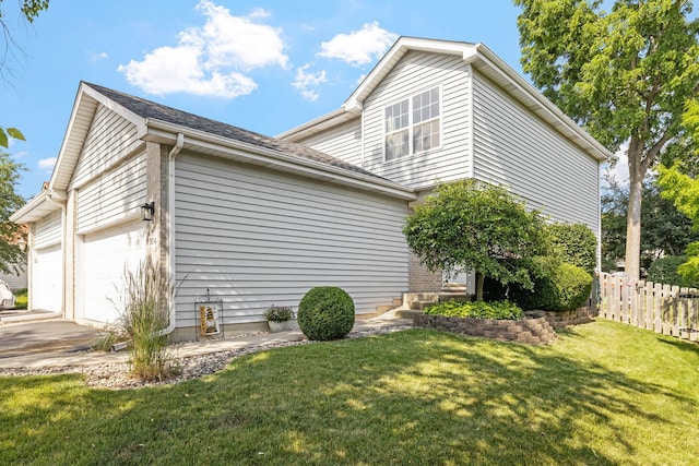 504 N Reef Rd, Lockport, IL 60441 - view of home's exterior with concrete driveway and a garage