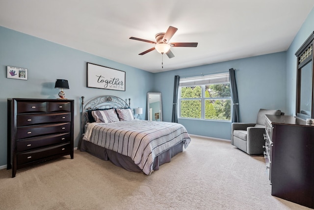 504 N Reef Rd, Lockport, IL 60441 - bedroom with carpet floors and a ceiling fan
