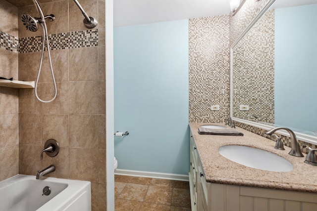 504 N Reef Rd, Lockport, IL 60441 - full bathroom with double vanity and shower / washtub combination