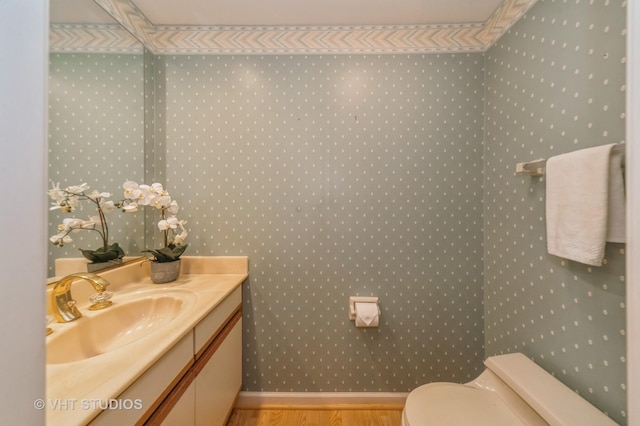 1808 N Normandy Ct, Arlington Heights, IL 60004 - bathroom featuring vanity and wood finished floors