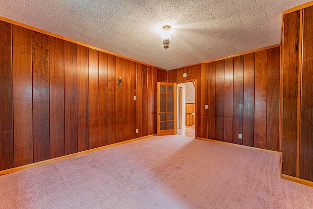102 S Oak St, Arrowsmith, IL 61722 - carpeted empty room with wooden walls