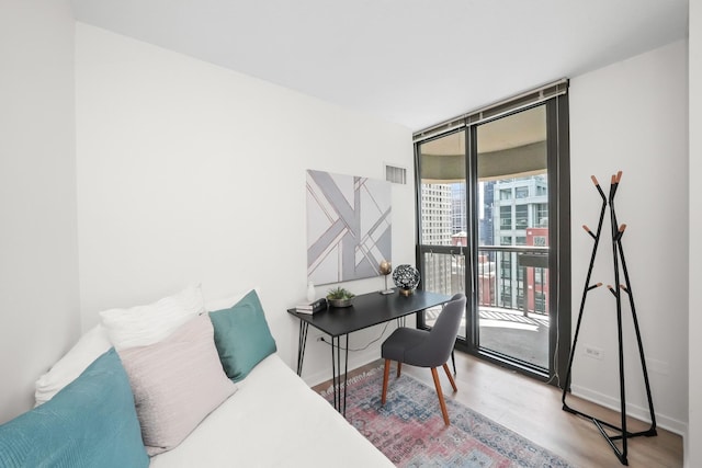 400 N Lasalle Dr Unit 2007, Chicago, IL 60654 - office with wood finished floors and floor to ceiling windows