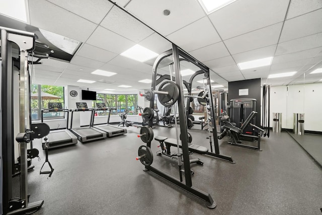 400 N Lasalle Dr Unit 2007, Chicago, IL 60654 - gym featuring a paneled ceiling