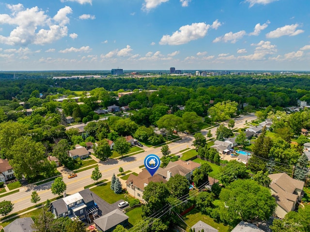 4037 Main St, Downers Grove, IL 60515 - bird's eye view of a tree filled landscape