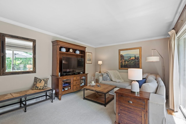 1014 Indian Rd, Glenview, IL 60025 - living room with crown molding and light colored carpet