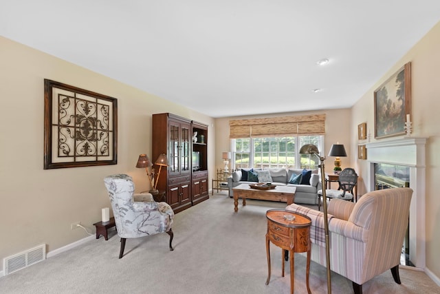 1014 Indian Rd, Glenview, IL 60025 - living area featuring carpet floors and a premium fireplace