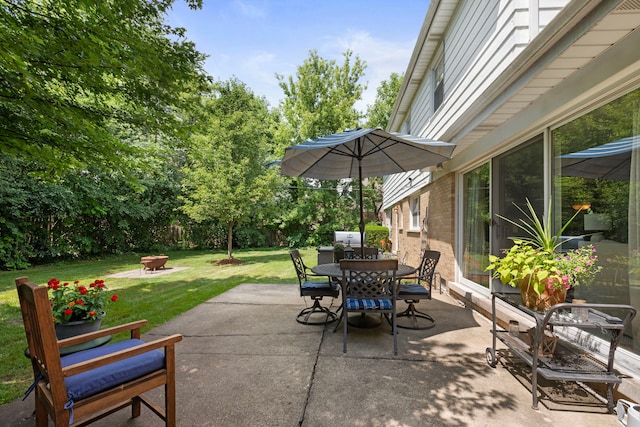1014 Indian Rd, Glenview, IL 60025 - view of patio / terrace featuring outdoor dining space and an outdoor fire pit