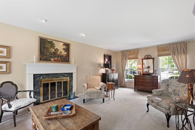 1014 Indian Rd, Glenview, IL 60025 - living area featuring carpet and a fireplace