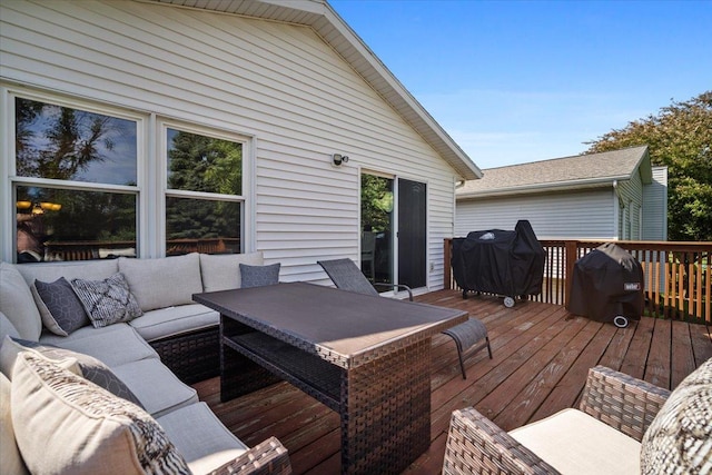 16 Rutherford Ct, Bloomington, IL 61705 - wooden deck featuring an outdoor hangout area and grilling area