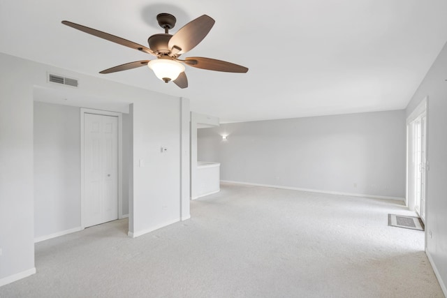 59 S Hale St Unit 402, Palatine, IL 60067 - unfurnished living room with a ceiling fan and light colored carpet
