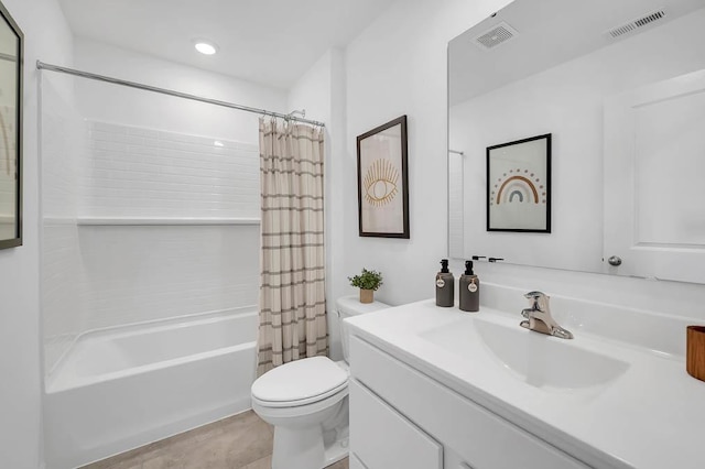 1763 Baler Ln, Aurora, IL 60503 - full bathroom with vanity, shower / tub combo with curtain, and tile patterned flooring