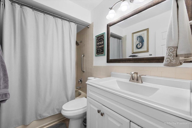 862 Arthur Dr, Elgin, IL 60120 - full bathroom with tile walls, vanity, and shower / bath combo