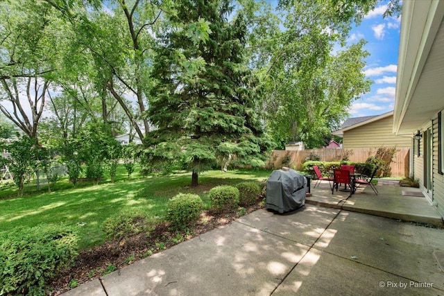862 Arthur Dr, Elgin, IL 60120 - fenced backyard with area for grilling and a patio area