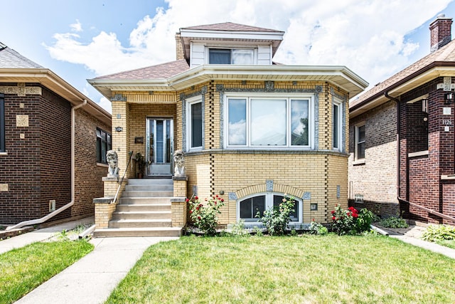 3124 N 77th Ct, Elmwood Park, IL 60707 - view of front of house with a front lawn and brick siding