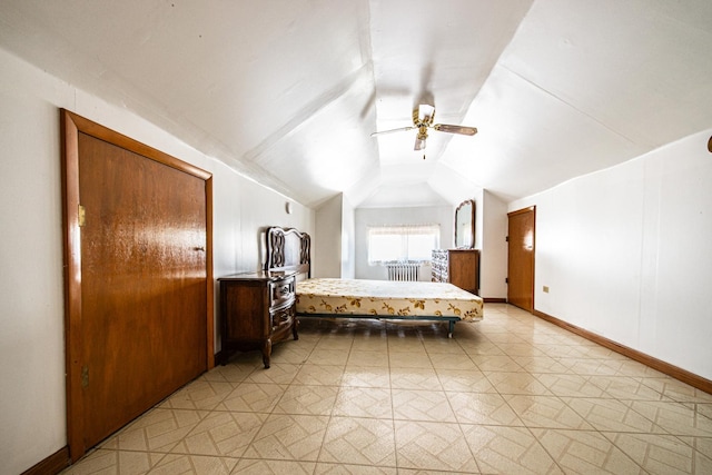 3124 N 77th Ct, Elmwood Park, IL 60707 - bedroom featuring vaulted ceiling and radiator