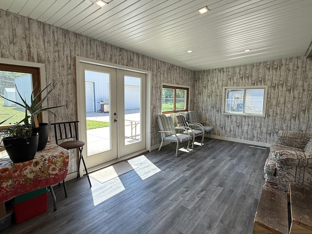 2705 Pine St, Rock Falls, IL 61071 - living area with french doors and dark wood-type flooring