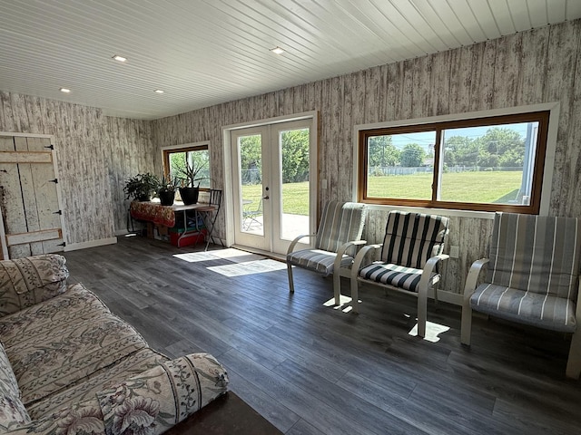 2705 Pine St, Rock Falls, IL 61071 - living area featuring french doors, wood finished floors, and recessed lighting