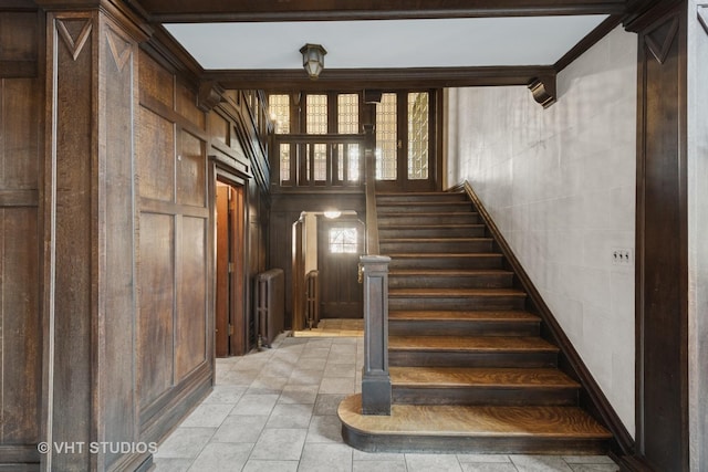 1120 Forest Ave, Evanston, IL 60202 - stairs with wood walls