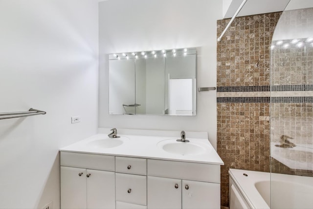 1728 W Terra Cotta Pl Unit D, Chicago, IL 60614 - bathroom with double vanity and  shower combination