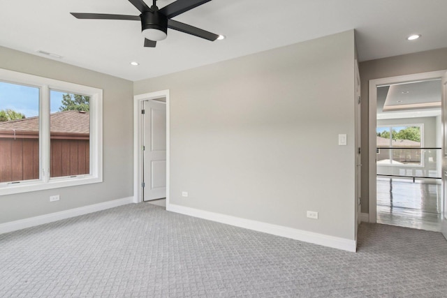 3933 Gloria Ct, Glenview, IL 60025 - carpeted spare room with ceiling fan and recessed lighting