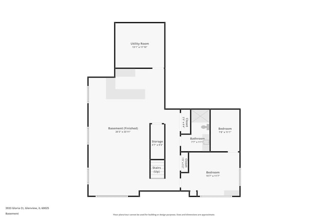 3933 Gloria Ct, Glenview, IL 60025 - view of floor plan / room layout