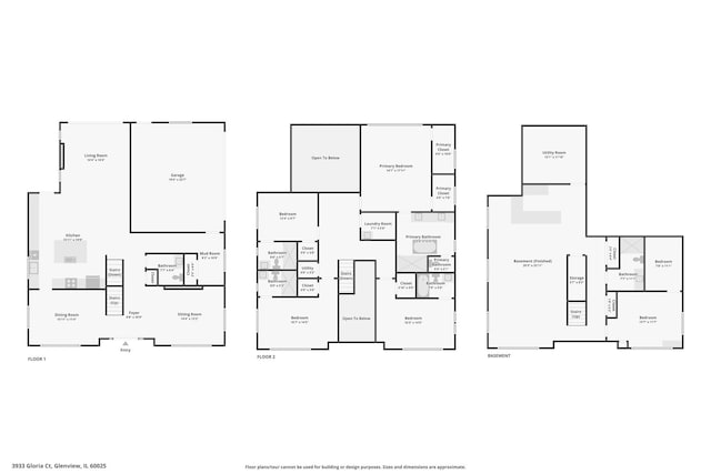 3933 Gloria Ct, Glenview, IL 60025 - view of room layout