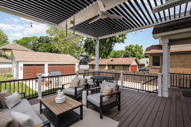26 S Chestnut Ave, Arlington Heights, IL 60005 - deck with an outbuilding, outdoor dining area, and outdoor lounge area