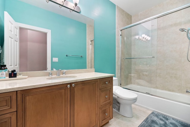 4146 Cardinal Ct, Northbrook, IL 60062 - bathroom with vanity, tile patterned flooring, and enclosed tub / shower combo