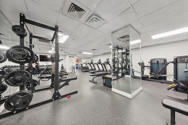 40 E 9th St Unit 802, Chicago, IL 60605 - workout area featuring a drop ceiling