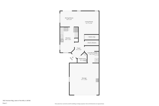 1021 Horizon Rdg, Lake In The Hills, IL 60156 - view of property floor plan