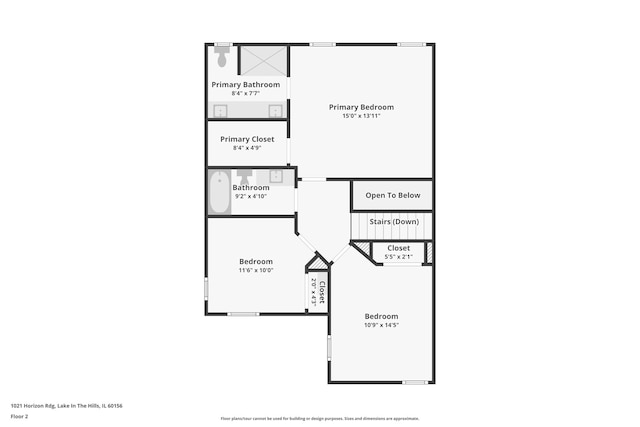 1021 Horizon Rdg, Lake In The Hills, IL 60156 - view of floor plan / room layout