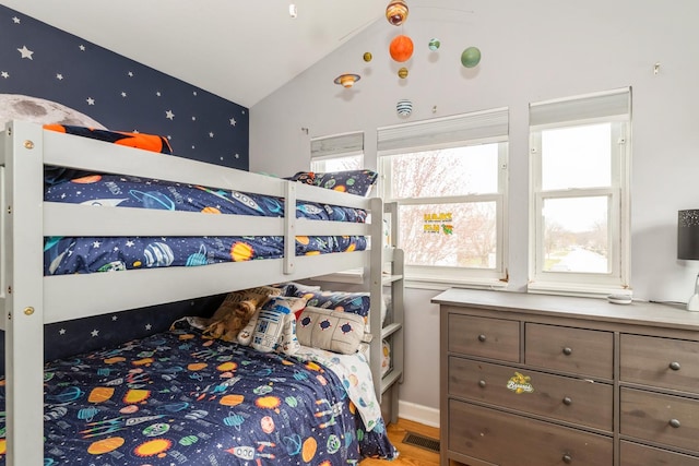 80 Wilton Ln, Mundelein, IL 60060 - bedroom featuring vaulted ceiling and wood finished floors