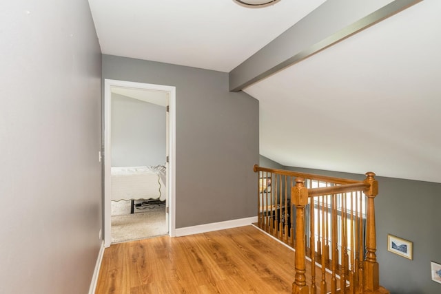 80 Wilton Ln, Mundelein, IL 60060 - hall with wood finished floors and an upstairs landing