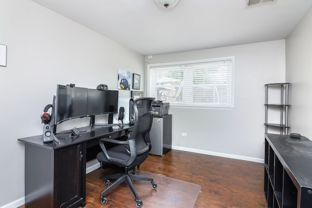 18W761 83rd St, Downers Grove, IL 60516 - home office with dark wood-type flooring and baseboards