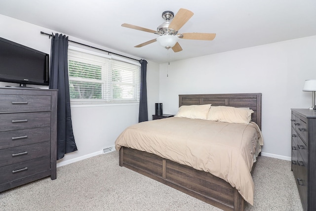18W761 83rd St, Downers Grove, IL 60516 - bedroom with light carpet and a ceiling fan
