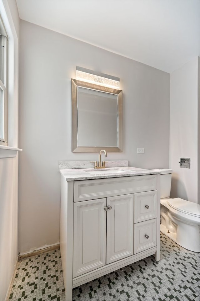 4850 N Clifton Ave, Norridge, IL 60706 - bathroom with vanity and tile patterned floors