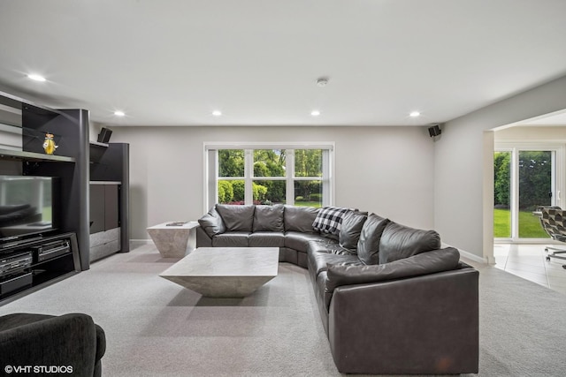 4045 N Harvard Ave, Arlington Heights, IL 60004 - living room featuring recessed lighting and carpet floors